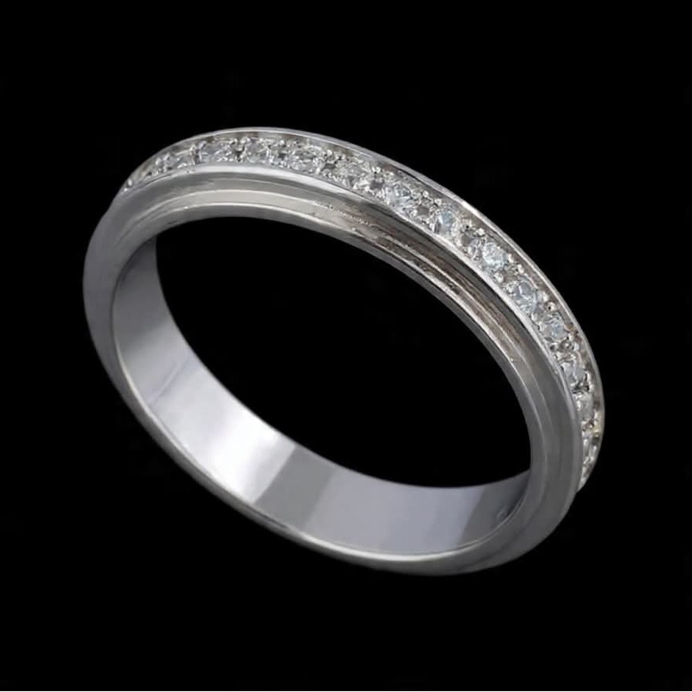 925 STERLING RING WHITE ZIRCON - Picture 2 of 4